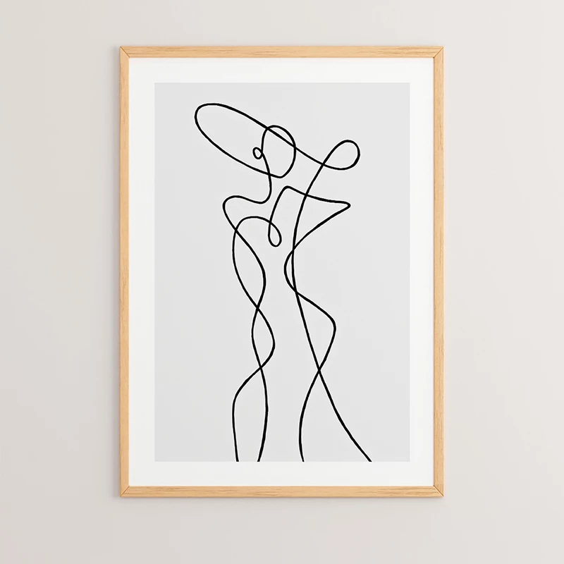 Dekor muri me kornizë Ladia, print digjital, 33x1.5x48cm