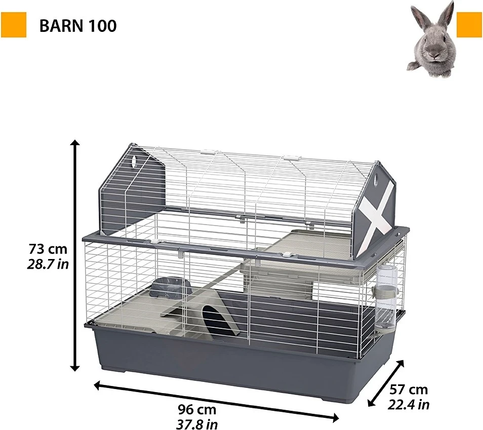 Kafazë për brejtës Ferplast Barn 100, hiri 