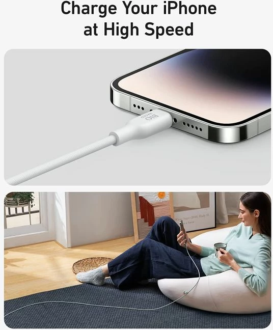 Kabllo USB-C në Lightning Anker 541 BIO 0.9m e zezë