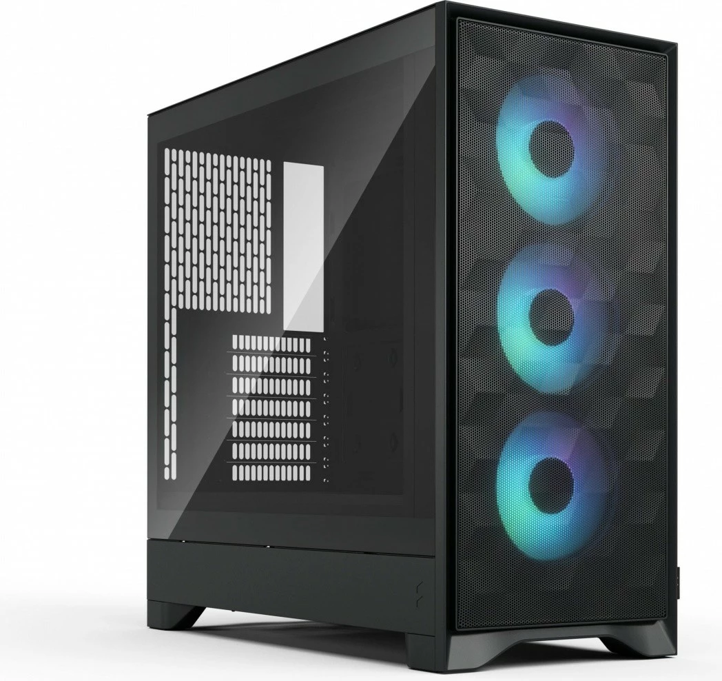 Kasë, Fractal Design, Pop 2 Air FD-C-POA2A-01, ATX/Micro ATX/Mini ITX, 3x 120 mm ventilatorë, panel xhami të kalitur, USB-C, e zezë