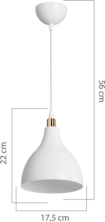 Dritë tavani Lofty Ε27 bardhë D18x22cm