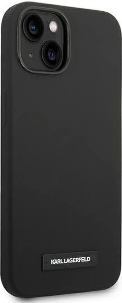 Mbështjellës Karl Lagerfeld KLHMP14MSLMP1K për iPhone 14 Plus 6.7", silikon, MagSafe, zi