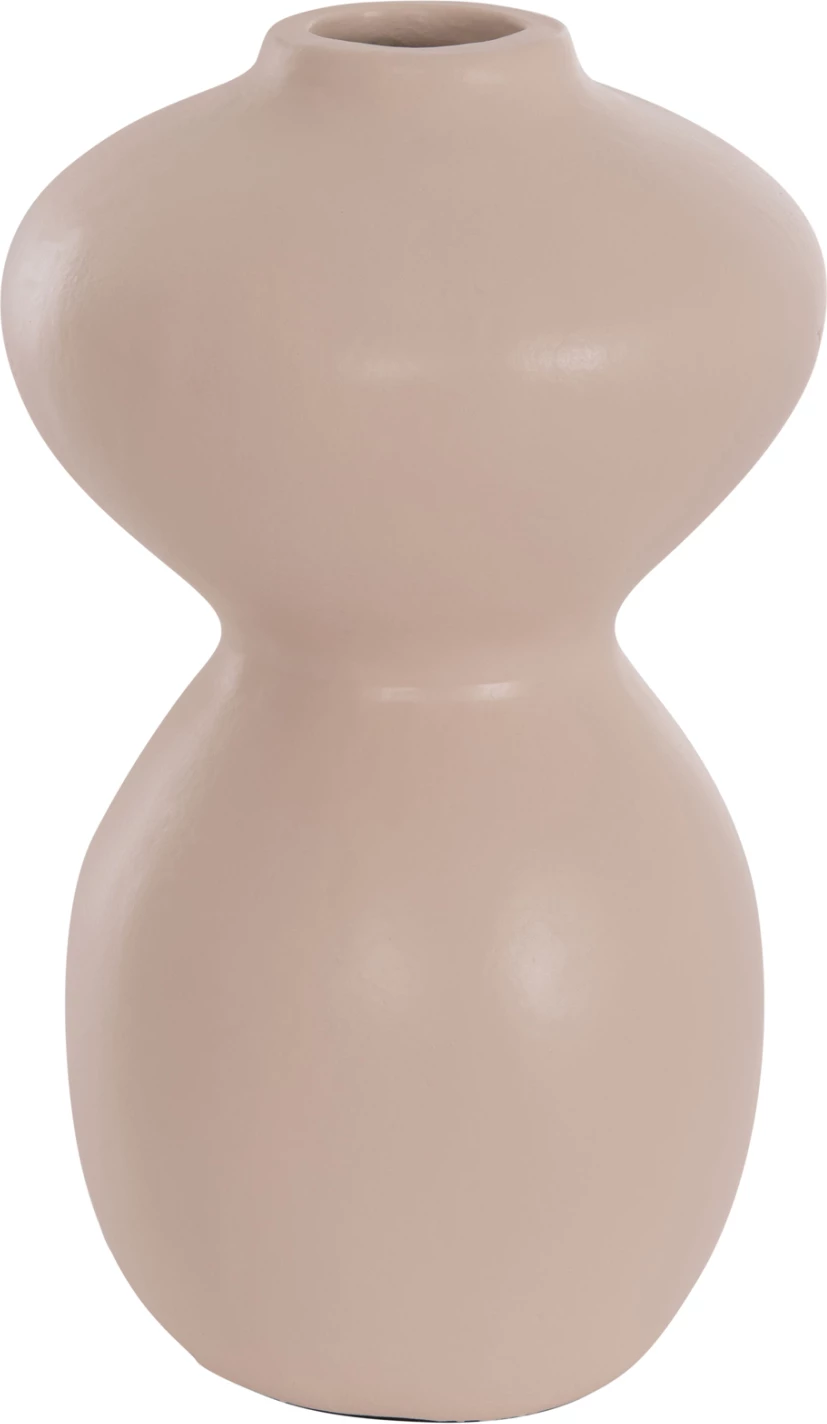 Vazo dekorative tavoline NELLY, terrakotë, ngjyrë krem e bardhë, FH4669.02, 22x35cm