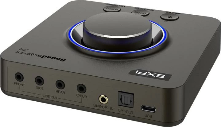 Kartë zëri e jashtme, Creative Sound Blaster X4 (70SB181500000), 24-bit, zezë/gri