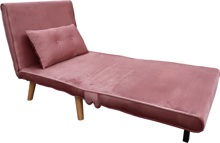 Karrige-shtrat Josiane kadife mollë e kalbur dhe këmbë druri, 77x80x81cm