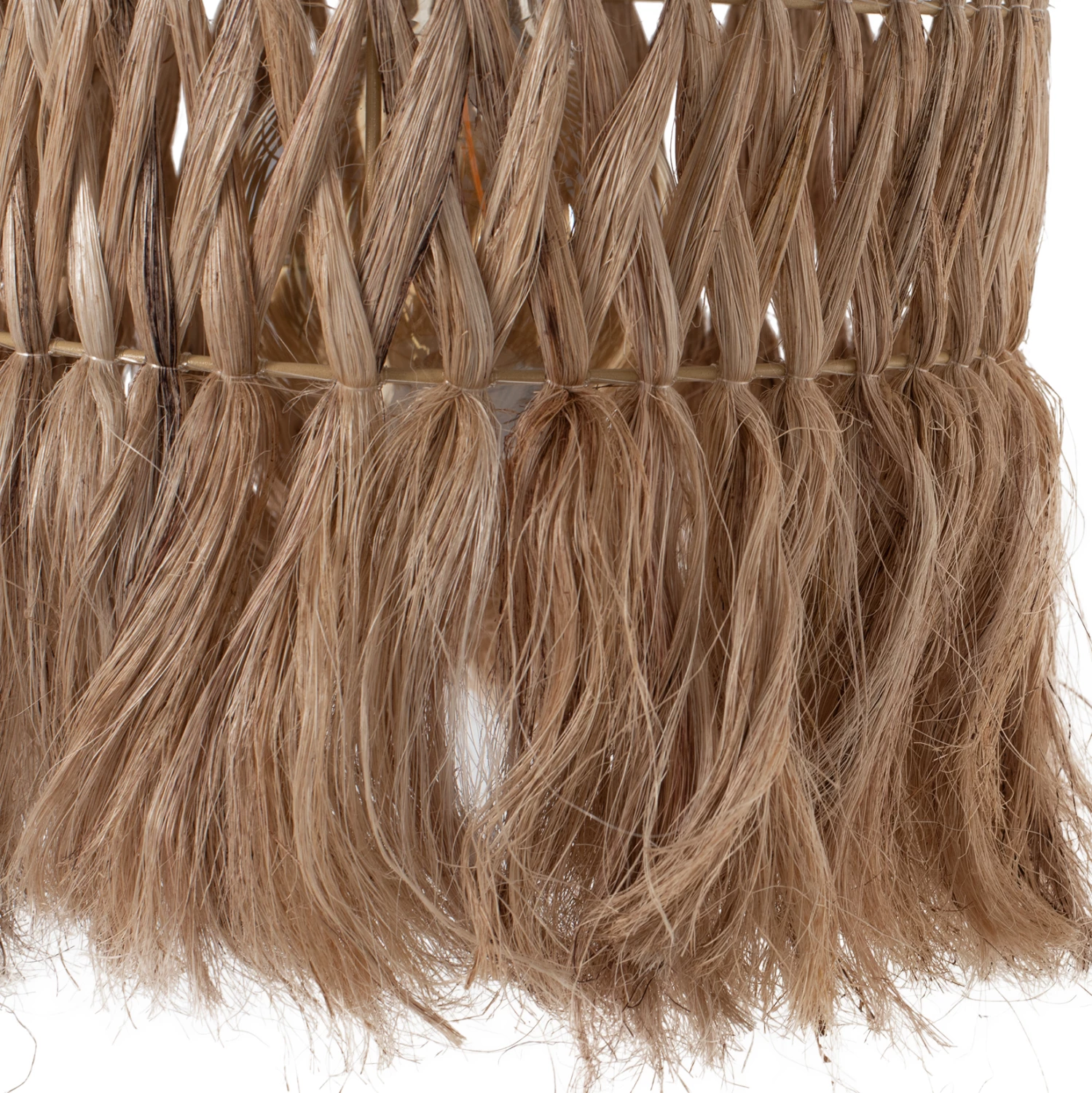 Llambë varëse tavani me kapak cilindrik prej fibrash abaka, ngjyrë natyrale, 30x30x40H cm, FH7781