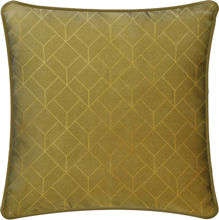 Jastëk dekorativ Brillo, kadife, ngjyrë ari, 45x45cm