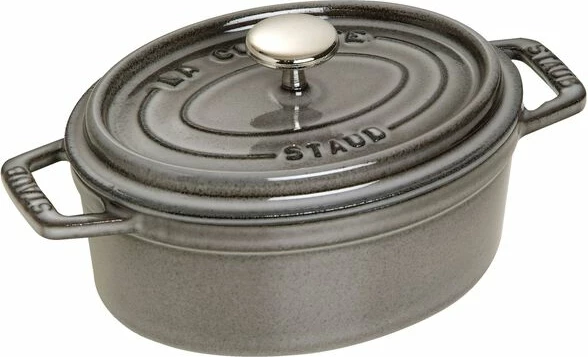 Cocotte STAUB, 17 cm, ovale, gri grafit, gize
