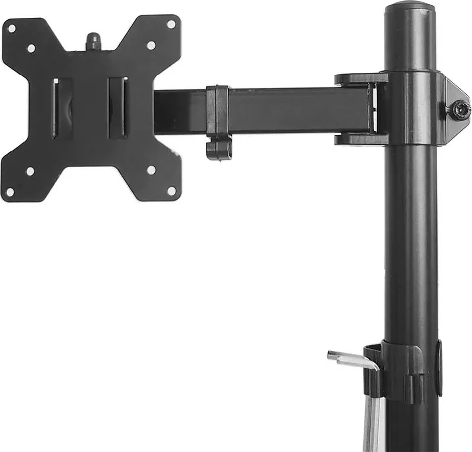 Mbajtëse tavoline për monitorë Maclean MC-967, për 2 monitorë, 13-27", Alumini, E zezë