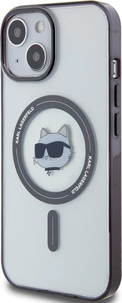 Mbështjellës telefoni Karl Lagerfeld KLHMP15SHCHNOTK IML Choupette's Head iPhone 15 6.1", hardcase, MagSafe, transparent