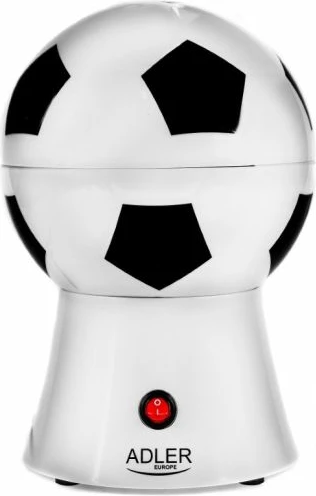 makinë kokoshkash ADLER AD4479 1200 W, pa vaj, dizajn top futbolli, bardhë/zi
