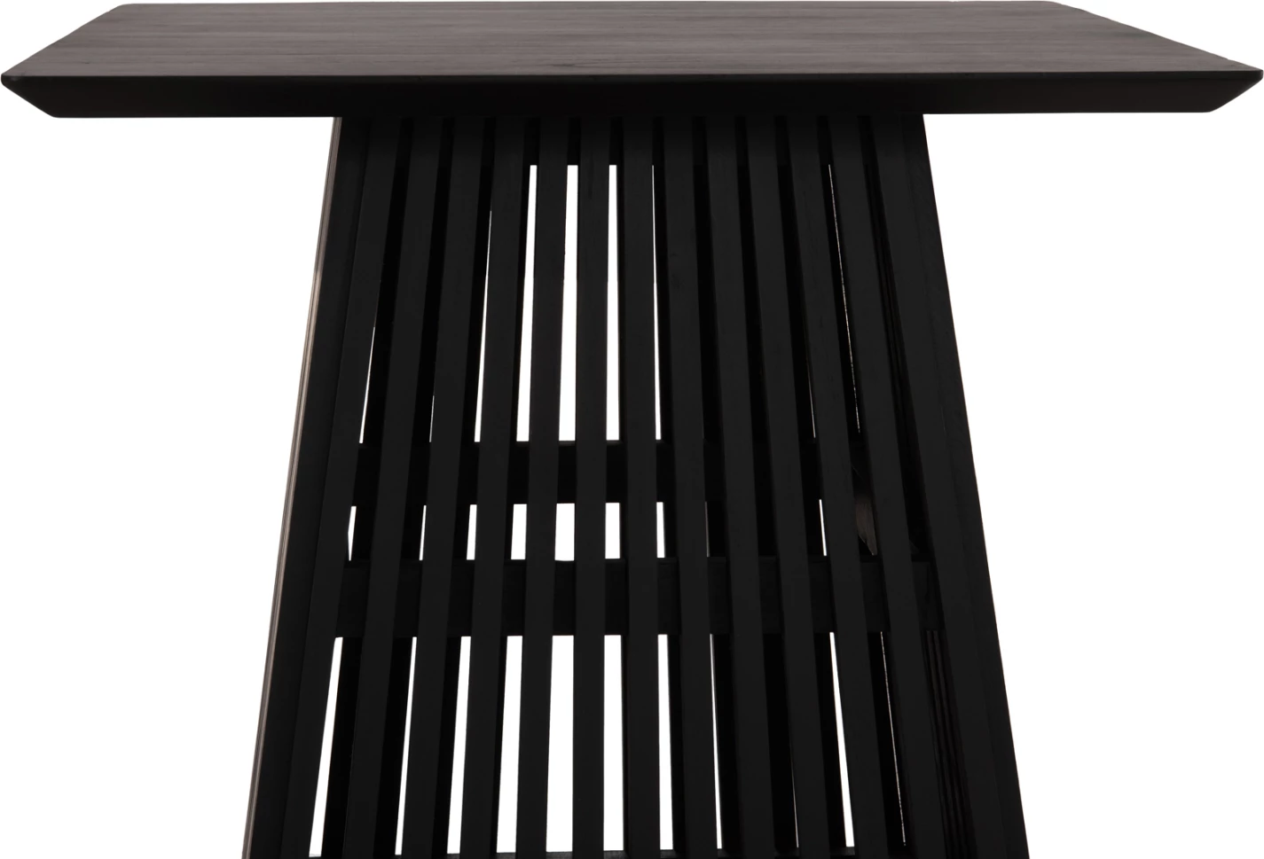 Tavolinë katrore ngrënieje FRANTZ, dru mindi, e zezë, 80x80x78cm