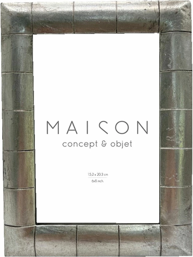 Kornizë fotografish Kamiar, polirezine, xham, ngjyrë argjendi, 20x2x25cm