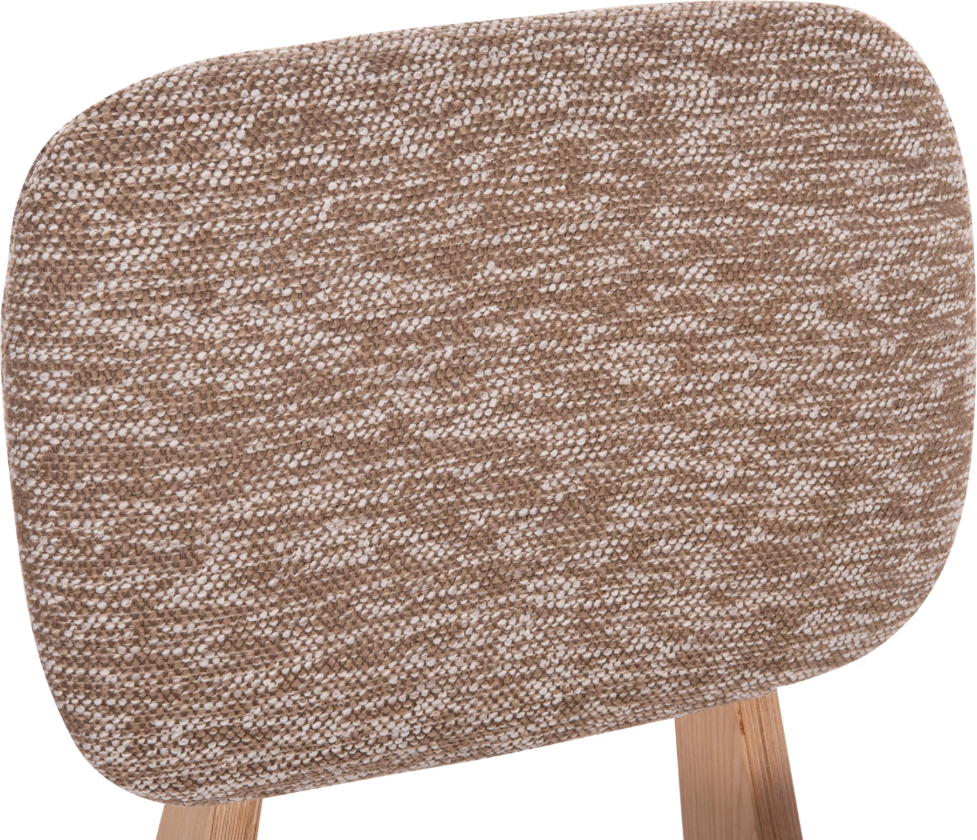 Karrige ngrënieje BELLISI, stof kafe, këmbë dru lisi, FH18248.01, set 2 copë, 53x56x78cm