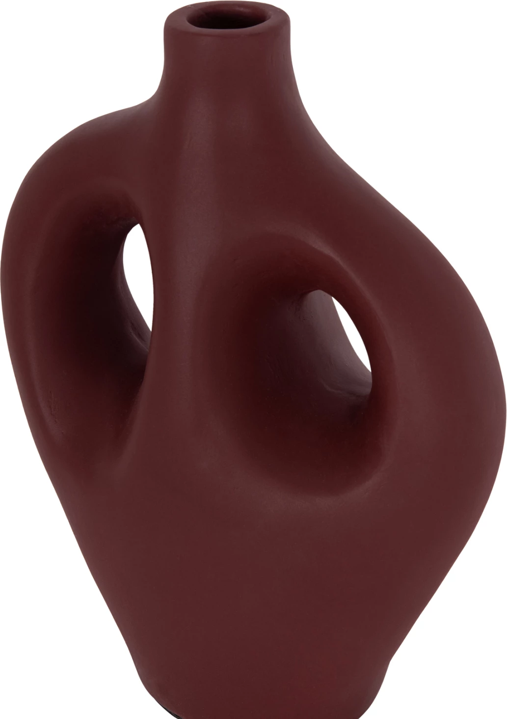 Vazo dekorative tavoline FLIKER, terrakotë, ngjyrë e kuqe e errët, FH4666.03L, 22.5x12x30cm