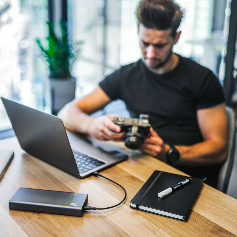 Powerbank Green Cell PowerPlay Ultra PBGC04, 26800mAh, Zi/Argjend