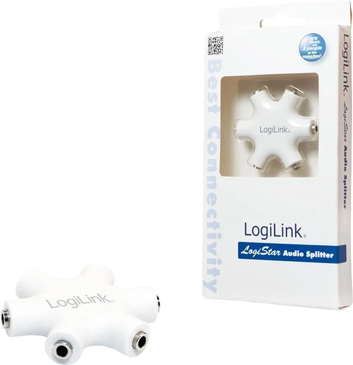 Adapter Logilink 6në1, me kabëll 20 cm, bardhë