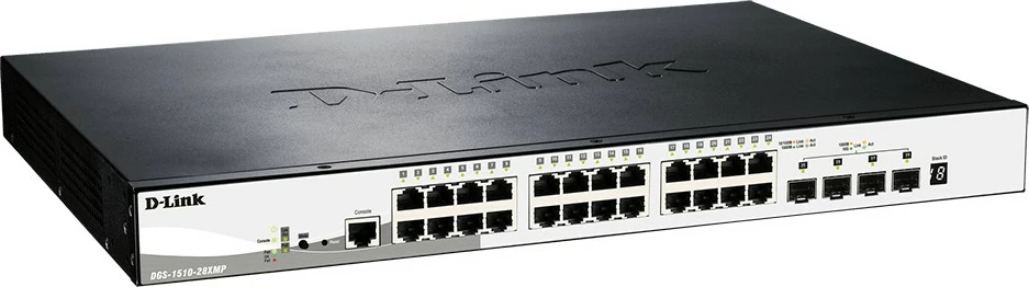 Switch D-Link DGS-1510-28XMP, Managed, L2/L3, Gigabit Ethernet, PoE, Rack mounting