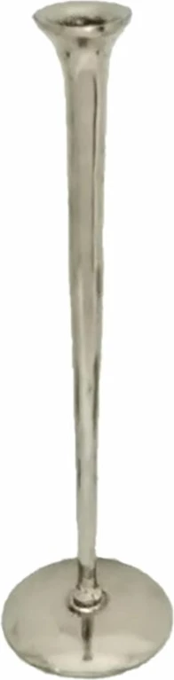 Mbajtëse qirinjsh KARTIO, alumin, ngjyrë argjendi, 11x11x38 cm