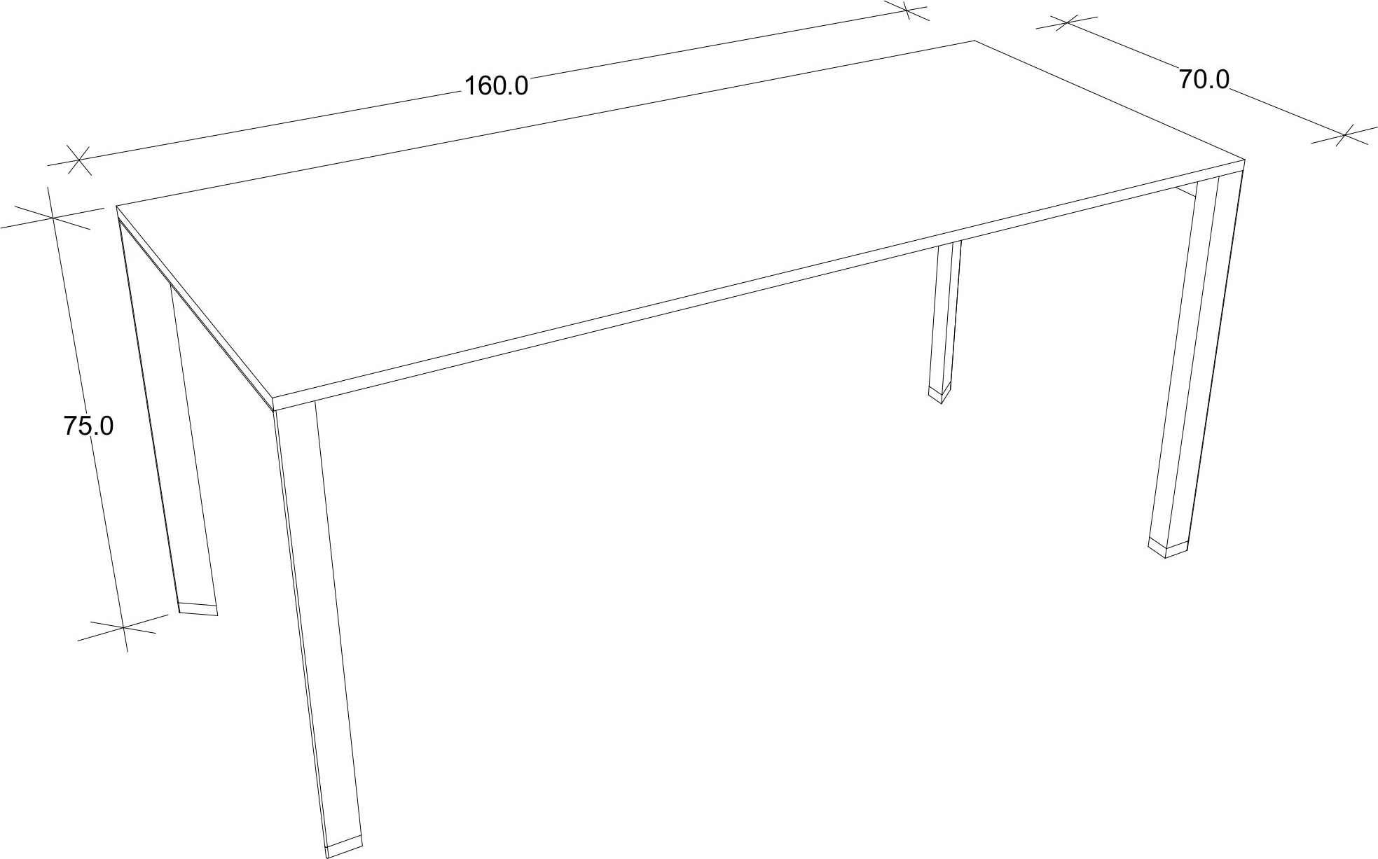 Tavolinë pune me këmbë të zeza Elite 3