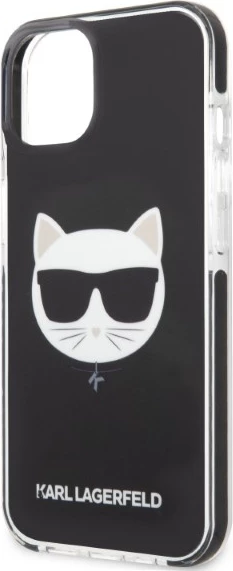 Mbështjellës Karl Lagerfeld Choupette Head për iPhone 13 mini, hardcase, e zezë