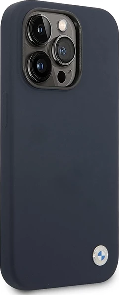 Mbështjellës BMW BMHMP14XSILNA për iPhone 14 Pro Max 6.7", silikon, MagSafe, navy blue