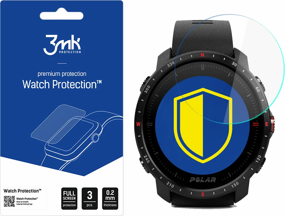 Mbrojtës ekrani për smartwatch 3mk Protection FlexibleGlass për Polar Grit X Pro, Transparent
