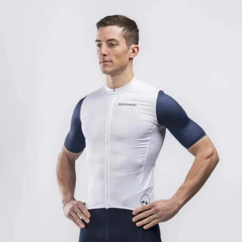 Maicë për meshkuj Biemme, e bardhë dhe navy