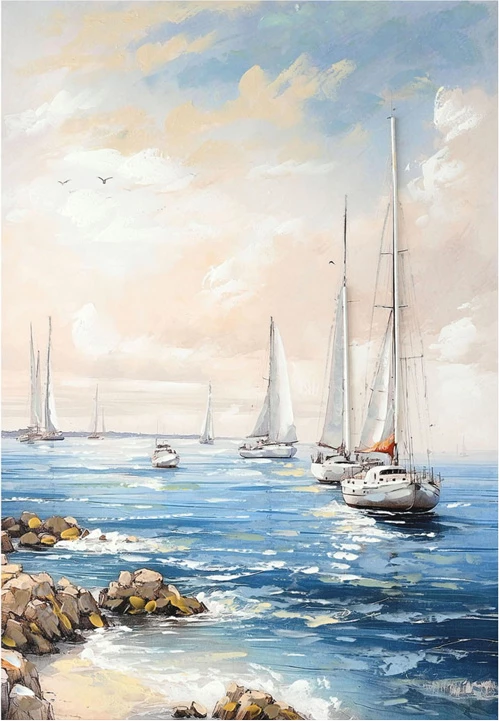 Pikturë kanavace Sailsy, shumëngjyrëshe, 70x3x100cm
