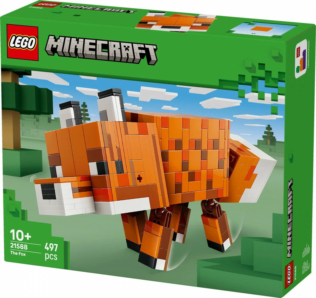 Set ndërtimi LEGO Minecraft 21588 The Fox, 497 pjesë