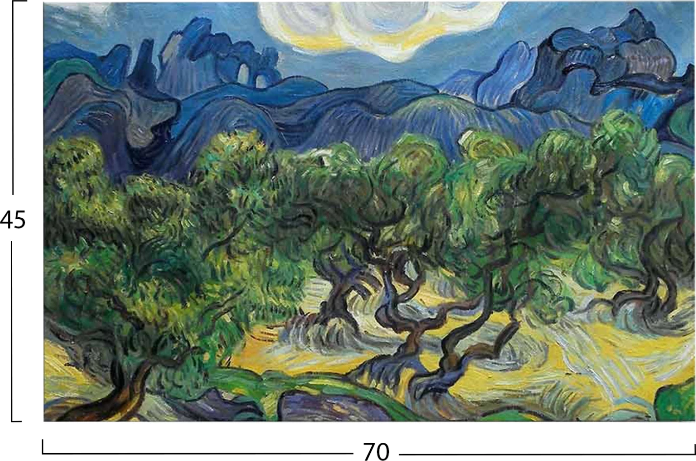 Pikturë muri GOBI FH4847, kanavacë e printuar, 70x3x45cm