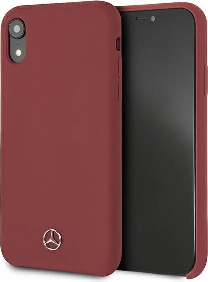 Mbështjellës Mercedes MEHCI61SILRE për iPhone XR, silikon, i kuq