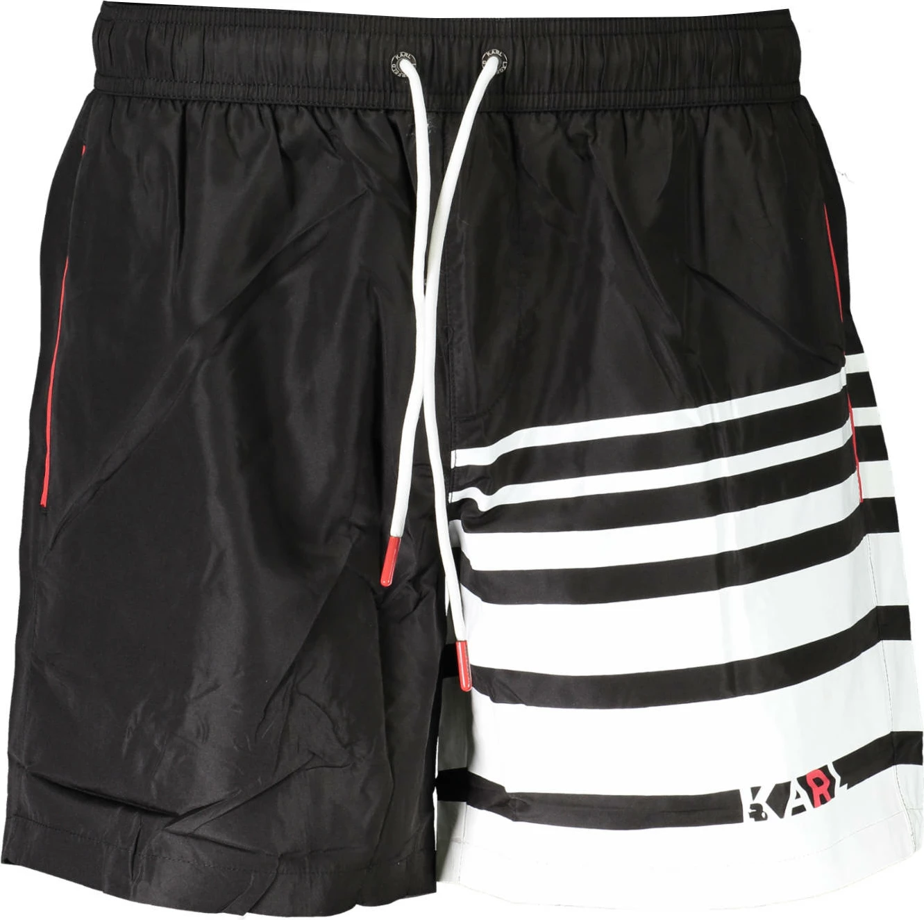 Pantallona noti KARL LAGERFELD BEACHWEAR meshkuj, të zeza