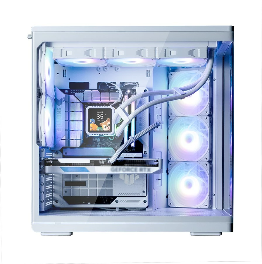 Kasë, Zalman P60, mid-tower, për ATX/Micro ATX/Mini ITX, 5x ARGB ventilatorë, e bardhë