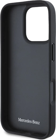 Mbështjellës Mercedes MB Curved Stitches për iPhone 16 Pro Max, Lëkurë, Kafe