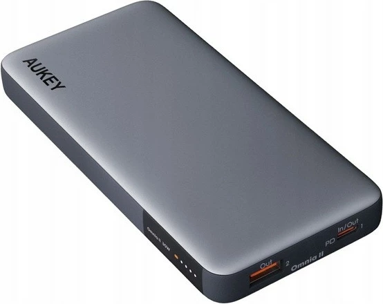 Power bank AUKEY PB-Y41, 10000mAh, 30W, 2xUSB, LED, Gri