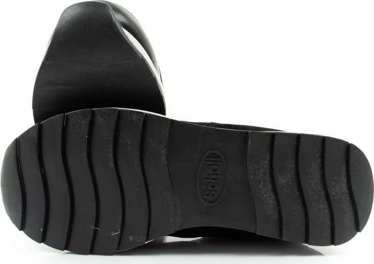 Çizme të shkurta lëkure për femra Scholl, të zeza