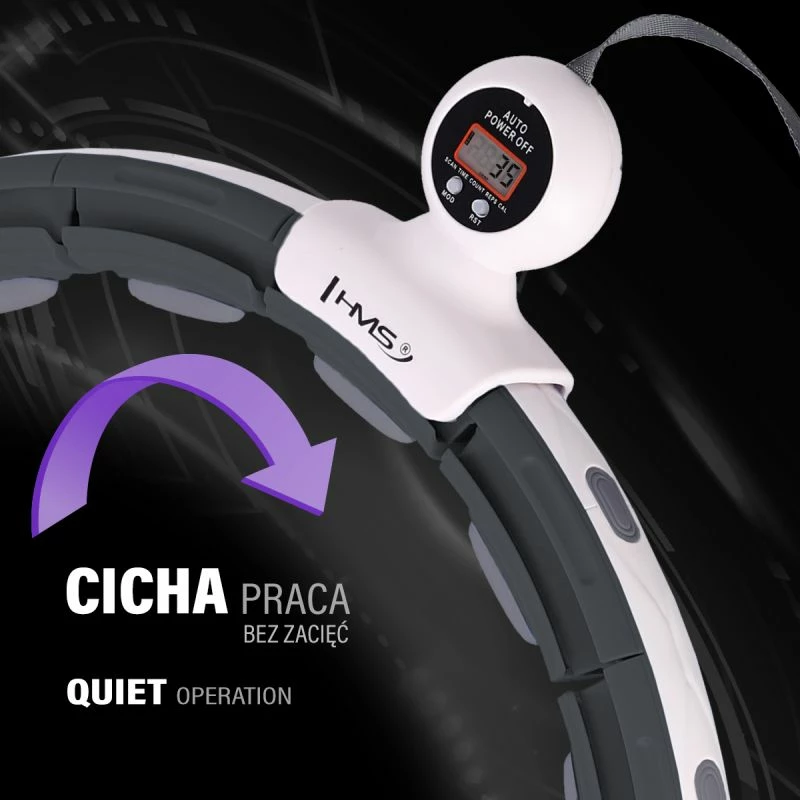 Hula hop me magnet e peshë HMS HHM15, i zi