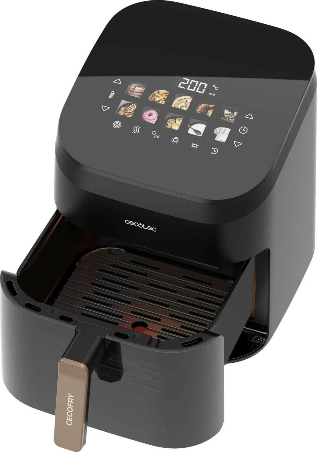 Fryer dhe grill Cecotec Cecofry&Grill Smokin' 6500, 6L, 2200W, e zezë