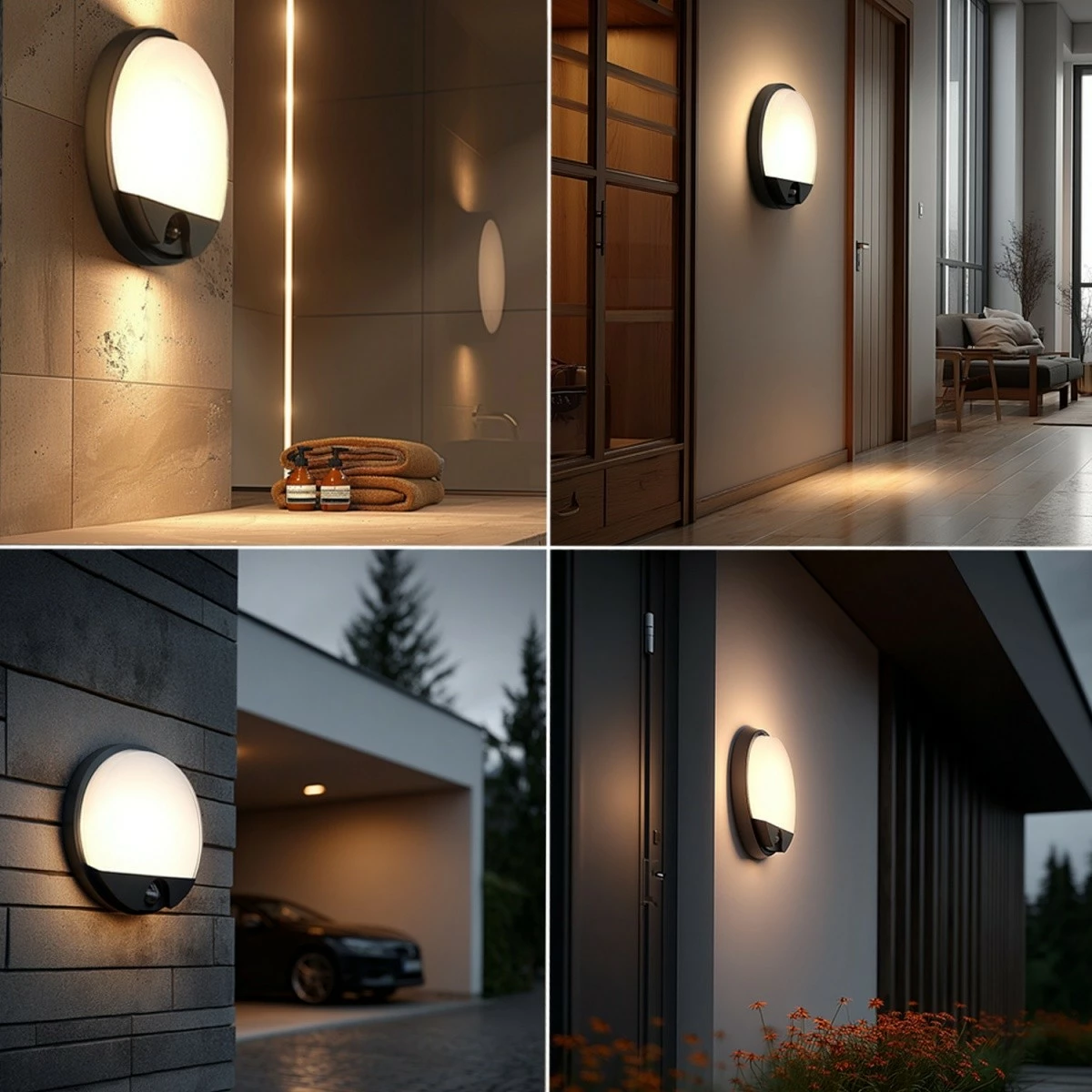 llampë LED me sensor lëvizjeje Maclean MCE291 GR 15 W 1100 lm 4000 K IP54 gri