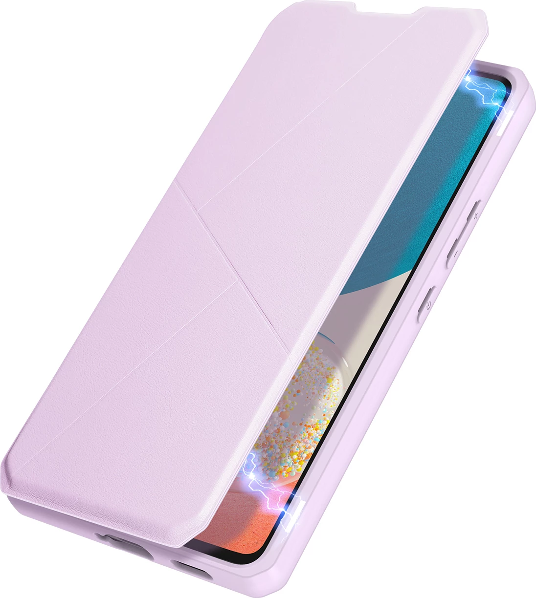 Mbështjellës Dux Ducis Skin X për Samsung Galaxy A73, me xhep për kartela, rozë