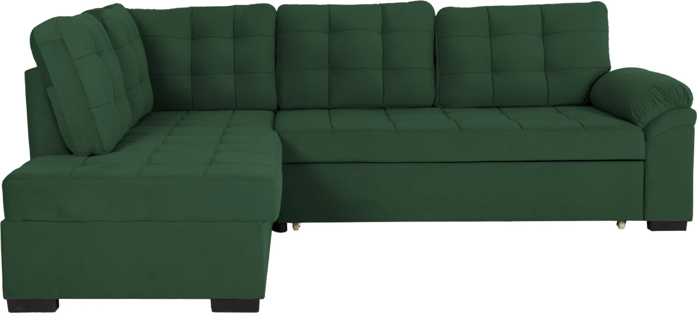 Kënd divani JADE me krevat, ngjyrë cypress, FH3144.05L, 250x80-180x73-88H cm