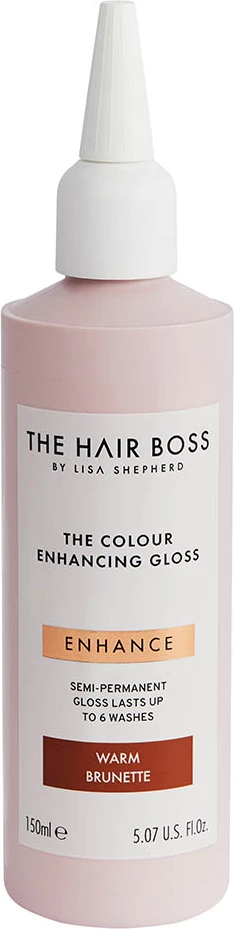 Gloss për flokë për femra The Hair Boss Colour Enhancing Gloss Warm Brunette 150ml