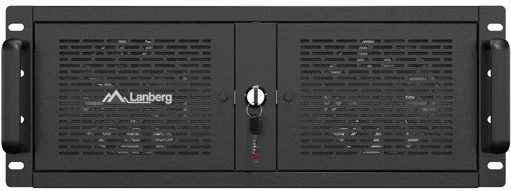 Kasë serveri Lanberg SC01-5204-12B, 4U, për rack 19", ATX/ITX/Micro ATX/SSI-CEB, 13 slote disqesh, 5 ventilatorë, e zezë/çelik