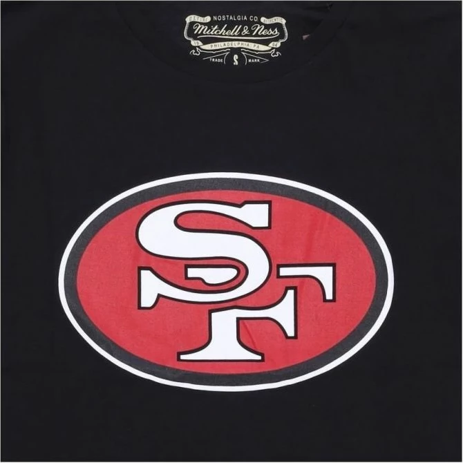 Maicë për Meshkuj Mitchell & Ness me Logo e NFL Team San Francisco 49ers, e Zezë