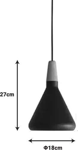 Llambë tavani Jedren metalike e zezë D18x27cm
