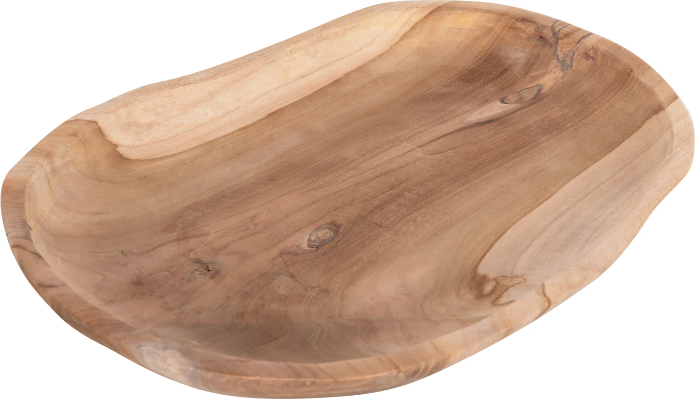 Dekor Tavoline FH4293, tepsi ovale, dru tik i ricikluar, 45x35x4H cm