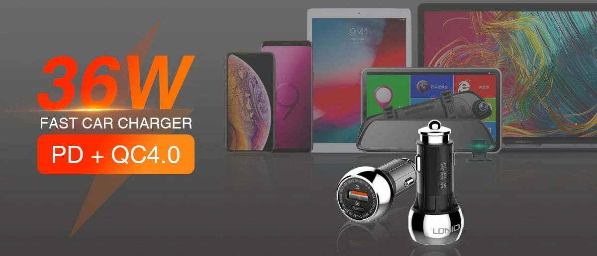 Karikues Për Veturë LDNIO C1 (Zezë)