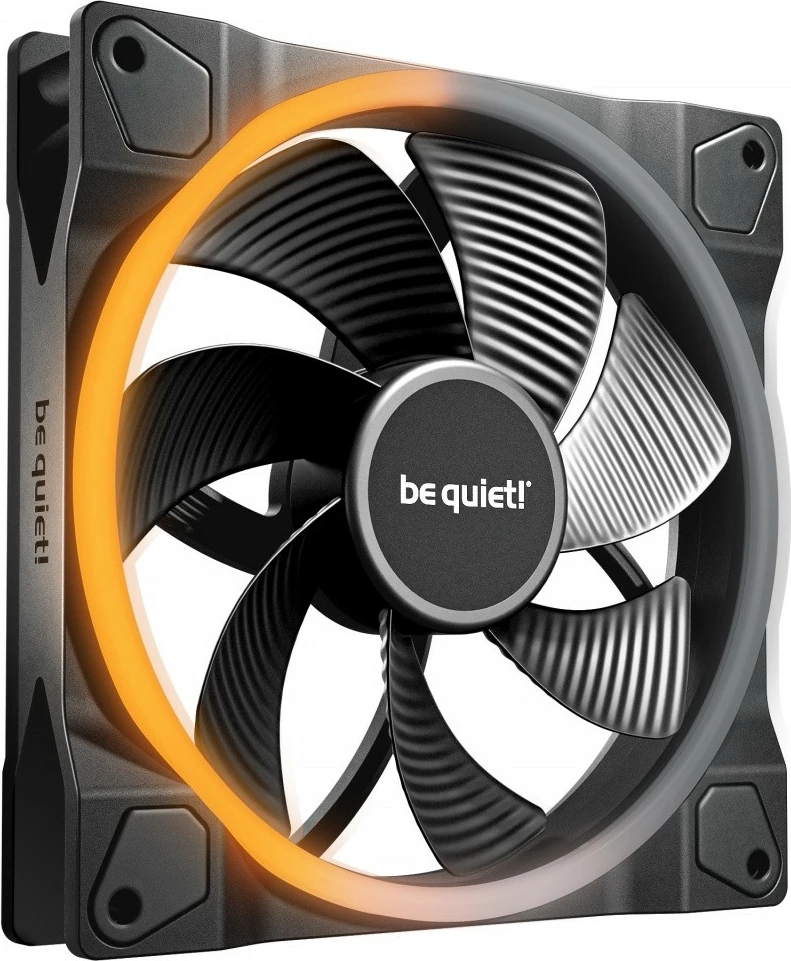 Ventilator kasë PC be quiet! Light Wings 140mm PWM Reverse BL134 4-pin ARGB i zi