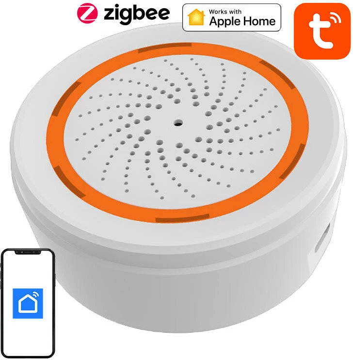 Alarm i mençur Neo NAS-AB02B, ZigBee, TUYA, i bardhë